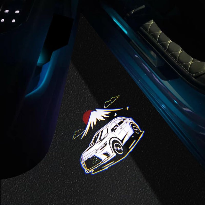 akarin LED Car Door Logo Lights Compatible for RX350 RX350h RX450h RX500h 2023-Present Courtesy Projector Laser Welcome Lamp Puddle Lights Kit Car Accessories (rx 2023-present) - Image 4